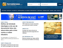 Tablet Screenshot of correioforense.com.br